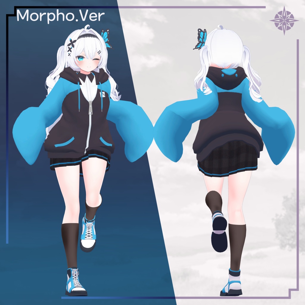 【VRC想定】Penguin Hoodie【モルフォ,萌】