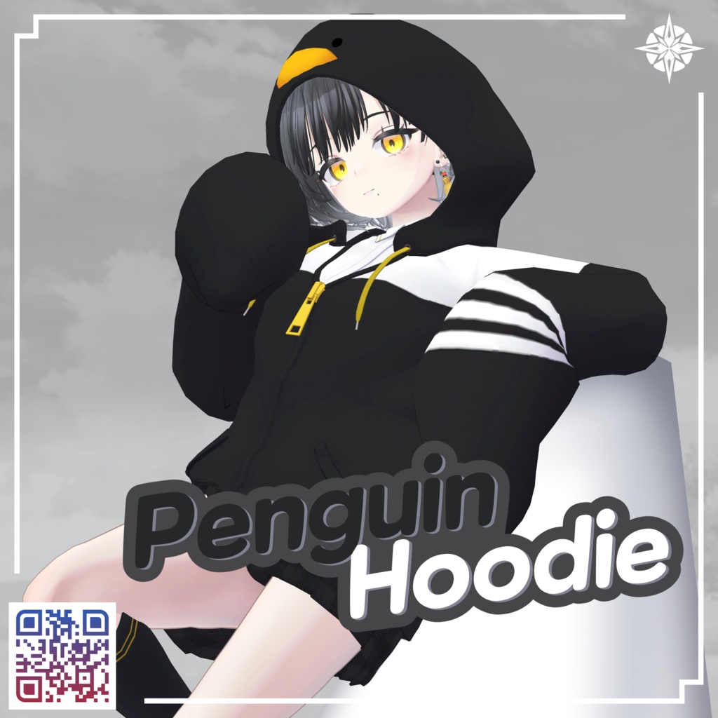 【VRC想定】Penguin Hoodie【ビナア】