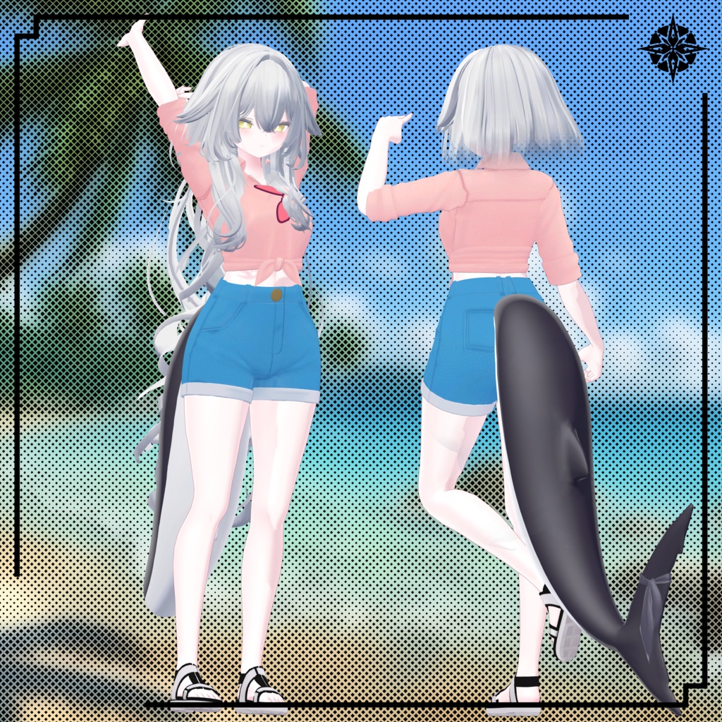 【VRC想定】トロピカルブリーズ(Shirts&Hot Pants) 【ルルネ】