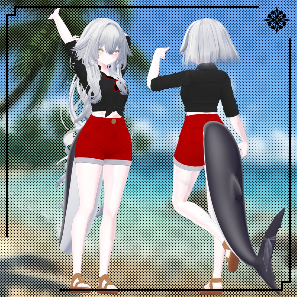 【VRC想定】トロピカルブリーズ(Shirts&Hot Pants) 【ルルネ】