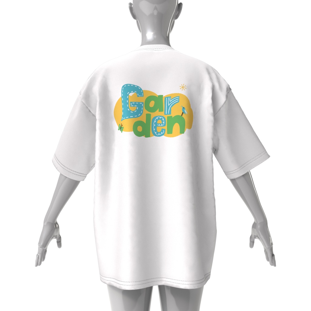 ガーデンビッグシルエットTシャツ(黄)
