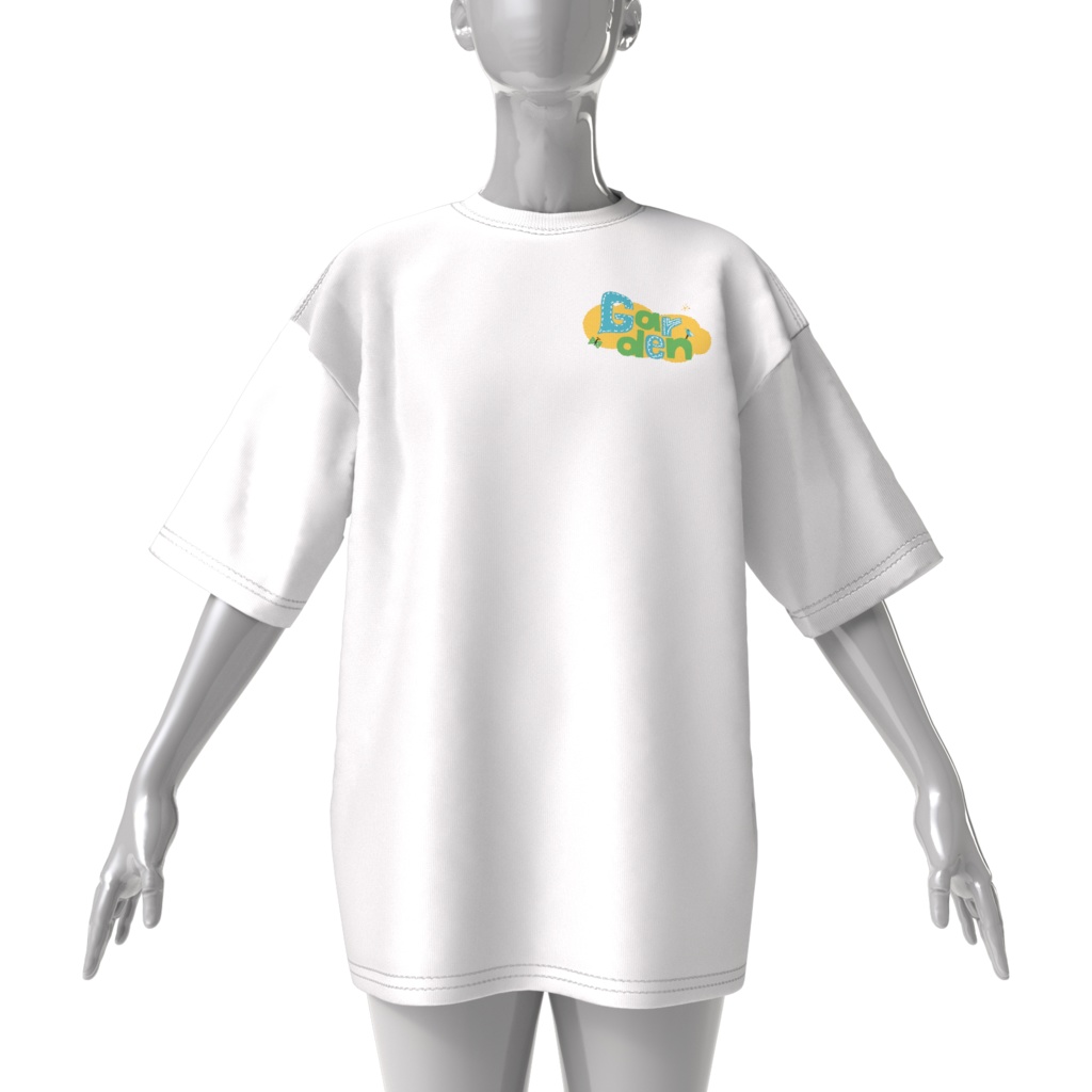 ガーデンビッグシルエットTシャツ(黄)