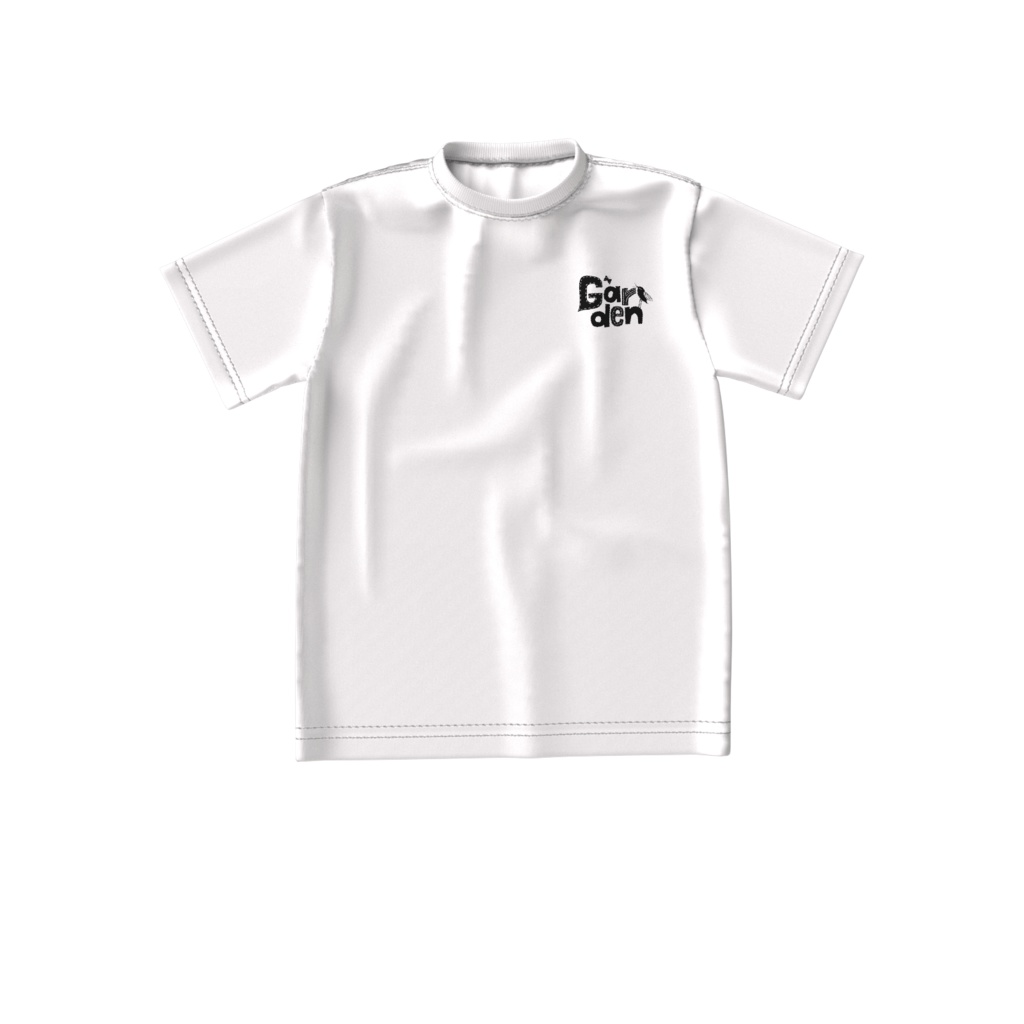 ガーデンビッグシルエットTシャツ(黒・白地)