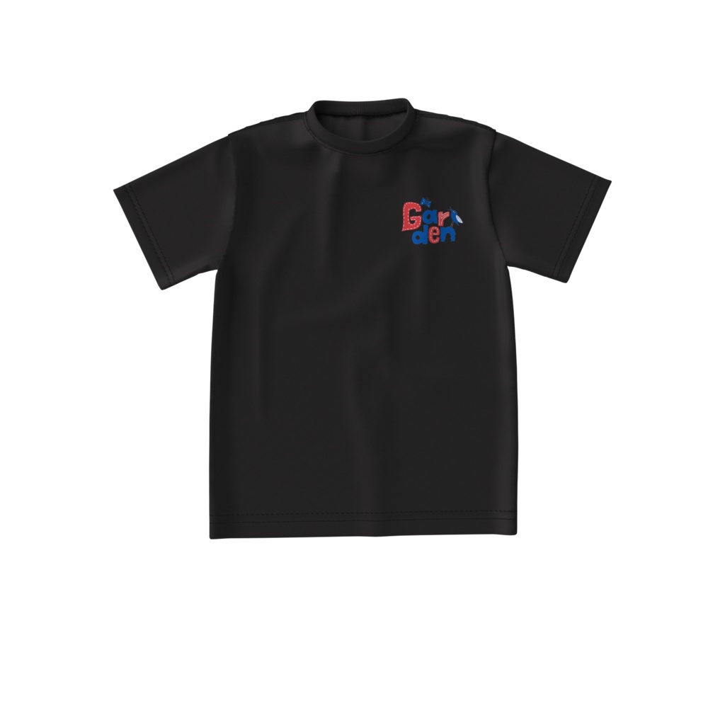 ガーデンビッグシルエットTシャツ(赤・黒地)