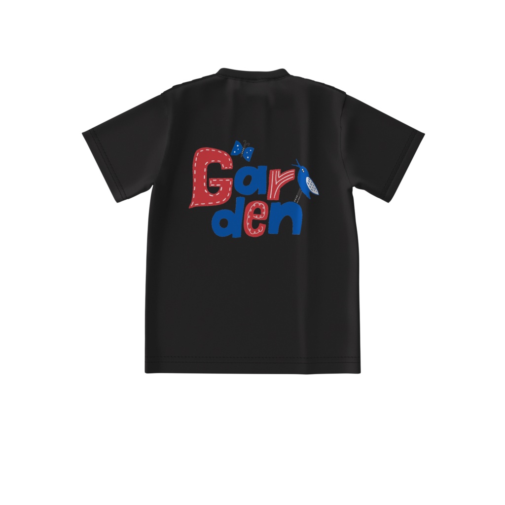 ガーデンビッグシルエットTシャツ(赤・黒地)