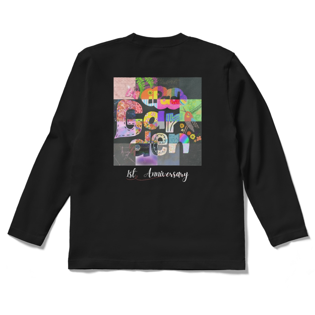1周年記念　ロンT黒　背面ロゴ１