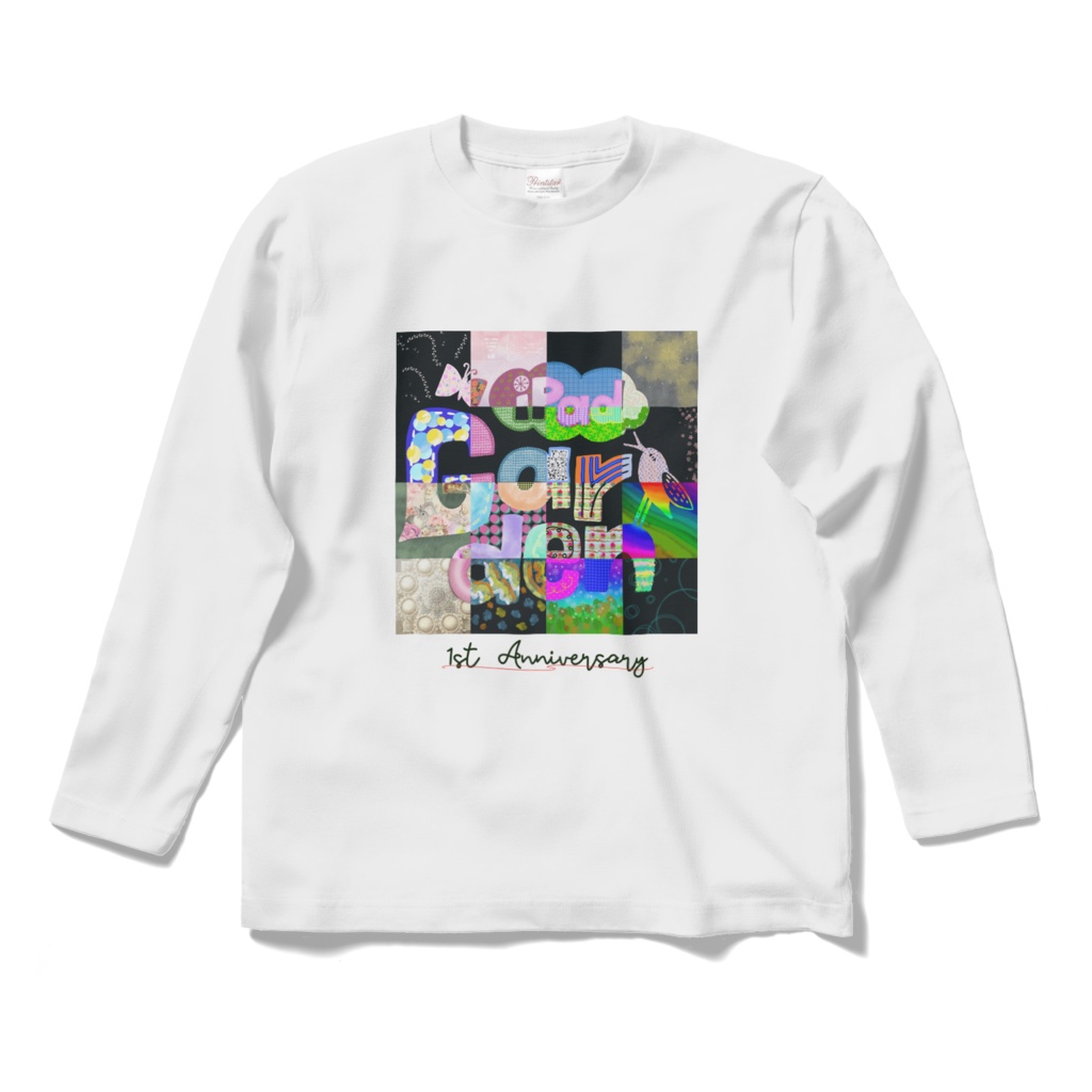 1周年記念 ロンT白 正面ロゴ2