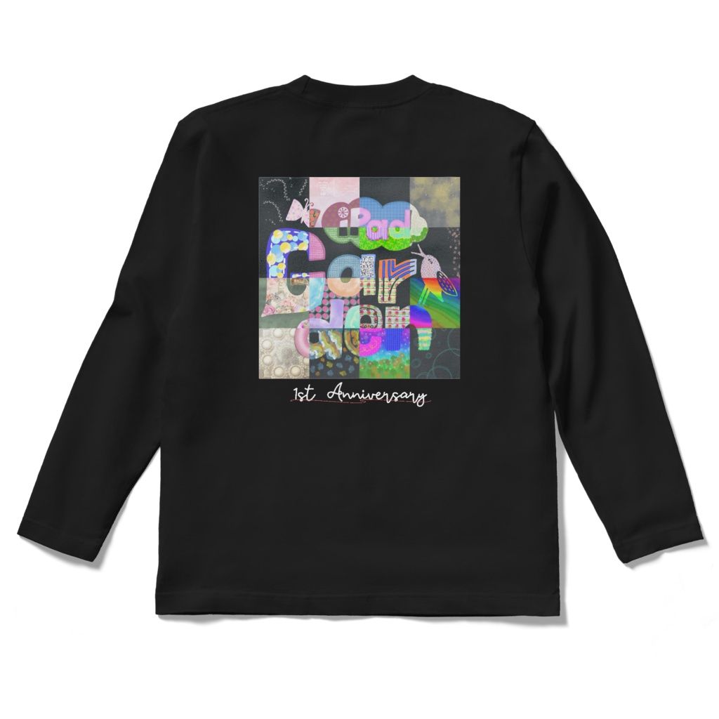1周年記念　ロンT黒　背面ロゴ２