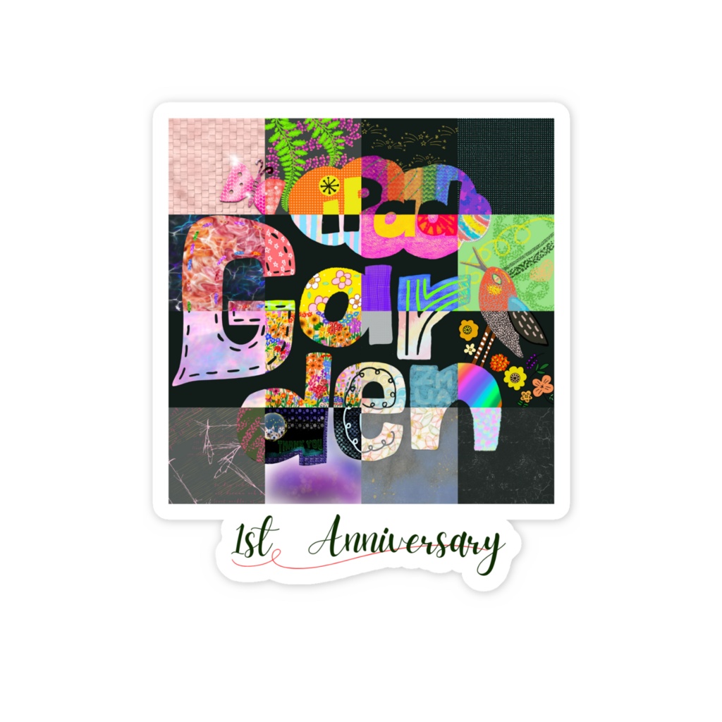 1周年記念 ステッカー ロゴ1