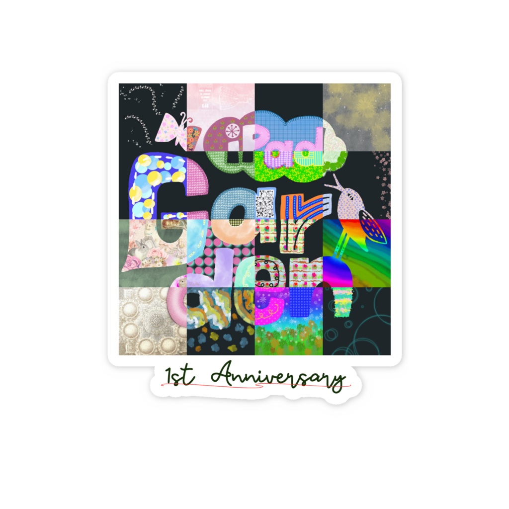 1周年記念 ステッカー ロゴ2