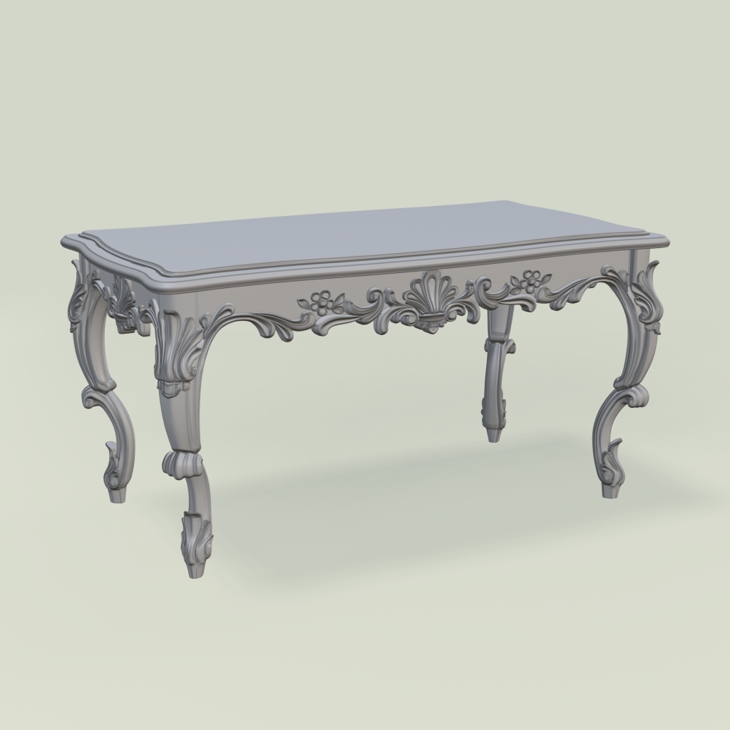 { 3Dモデル ロココ調テーブル } Rococo Style Table