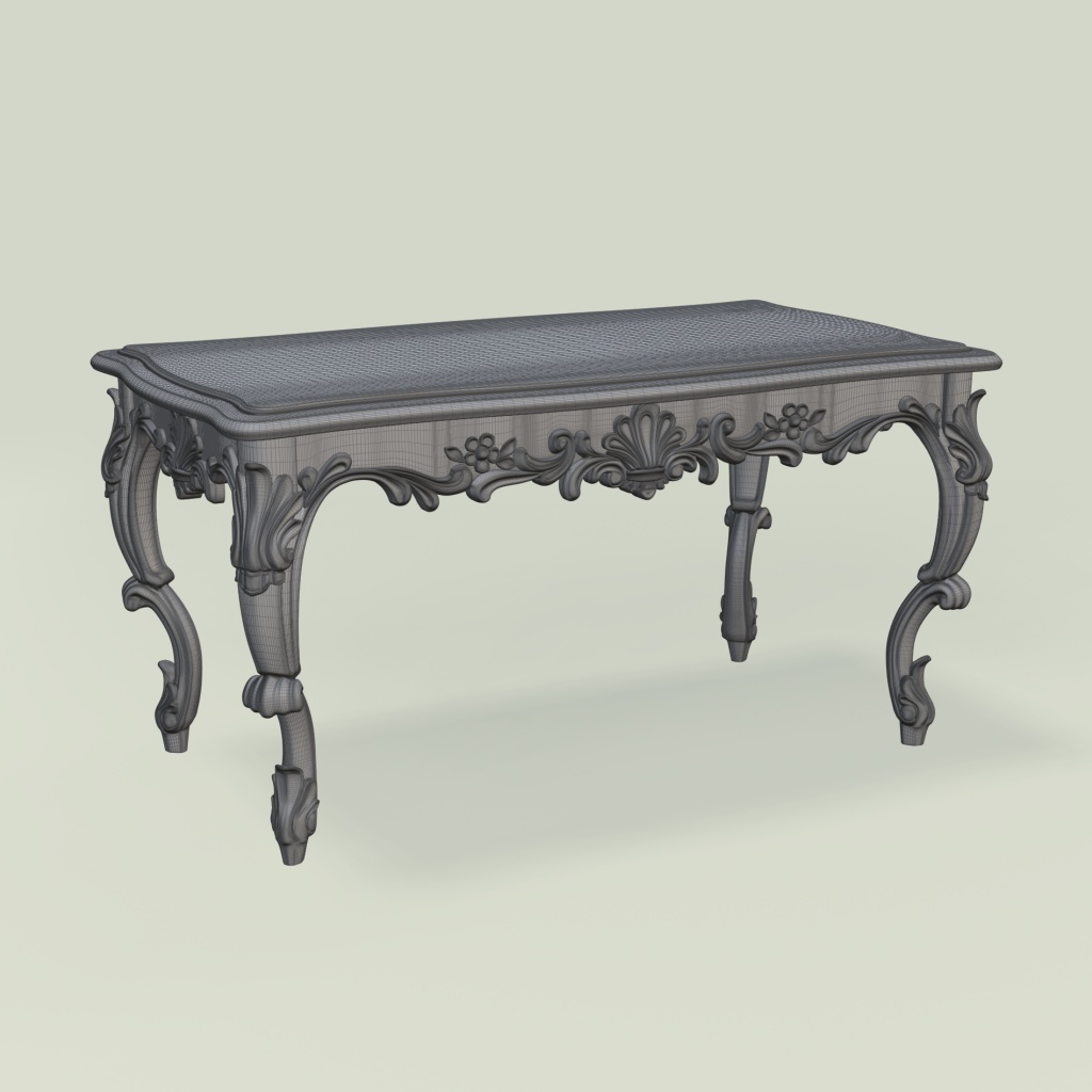 { 3Dモデル ロココ調テーブル } Rococo Style Table