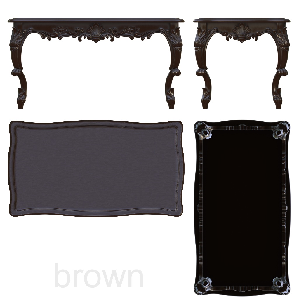 { 3Dモデル ロココ調テーブル } Rococo Style Table