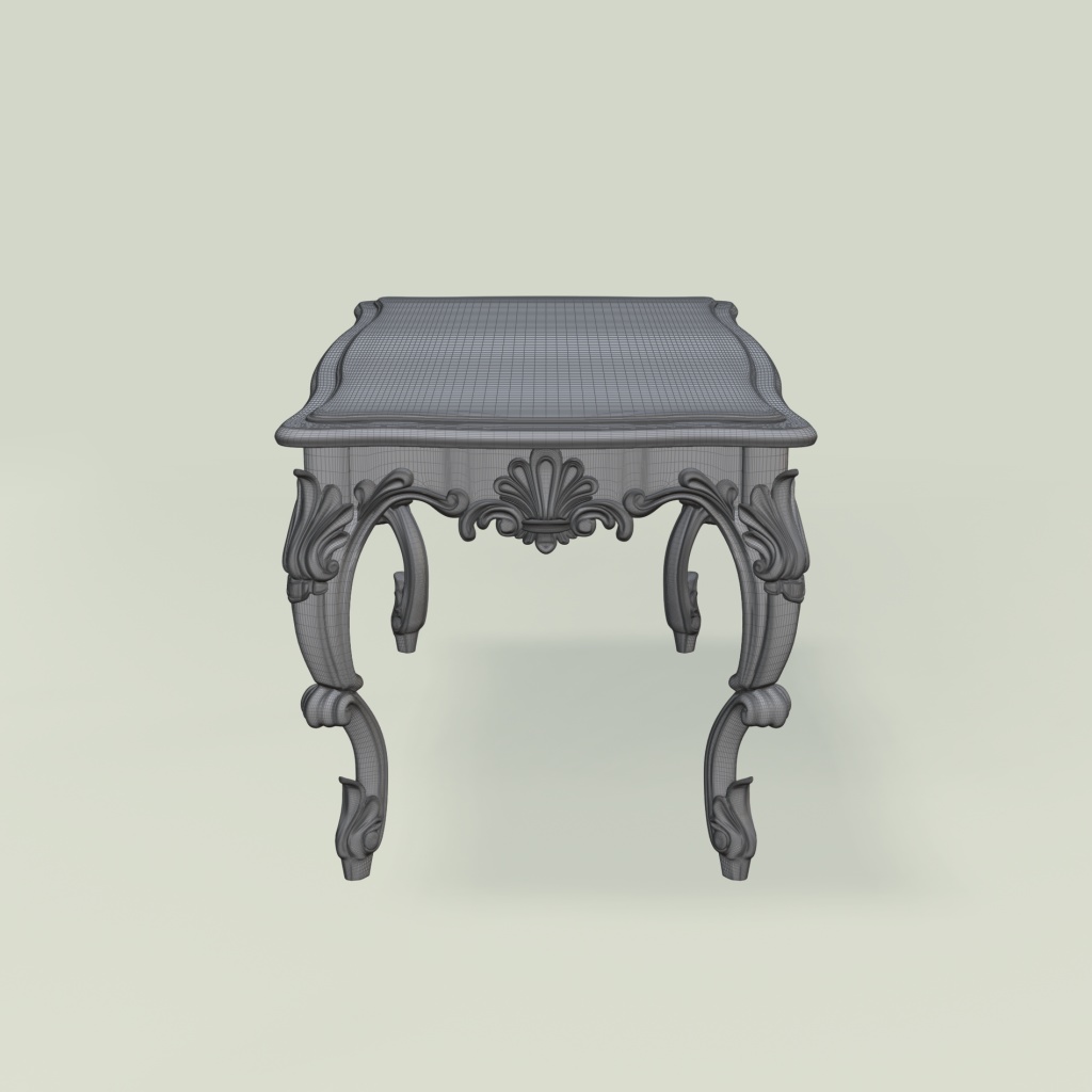 { 3Dモデル ロココ調テーブル } Rococo Style Table