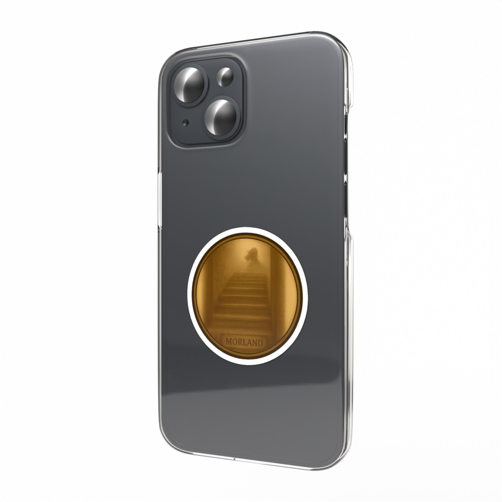 「MORLAND – 階段の記憶」円形ステッカー