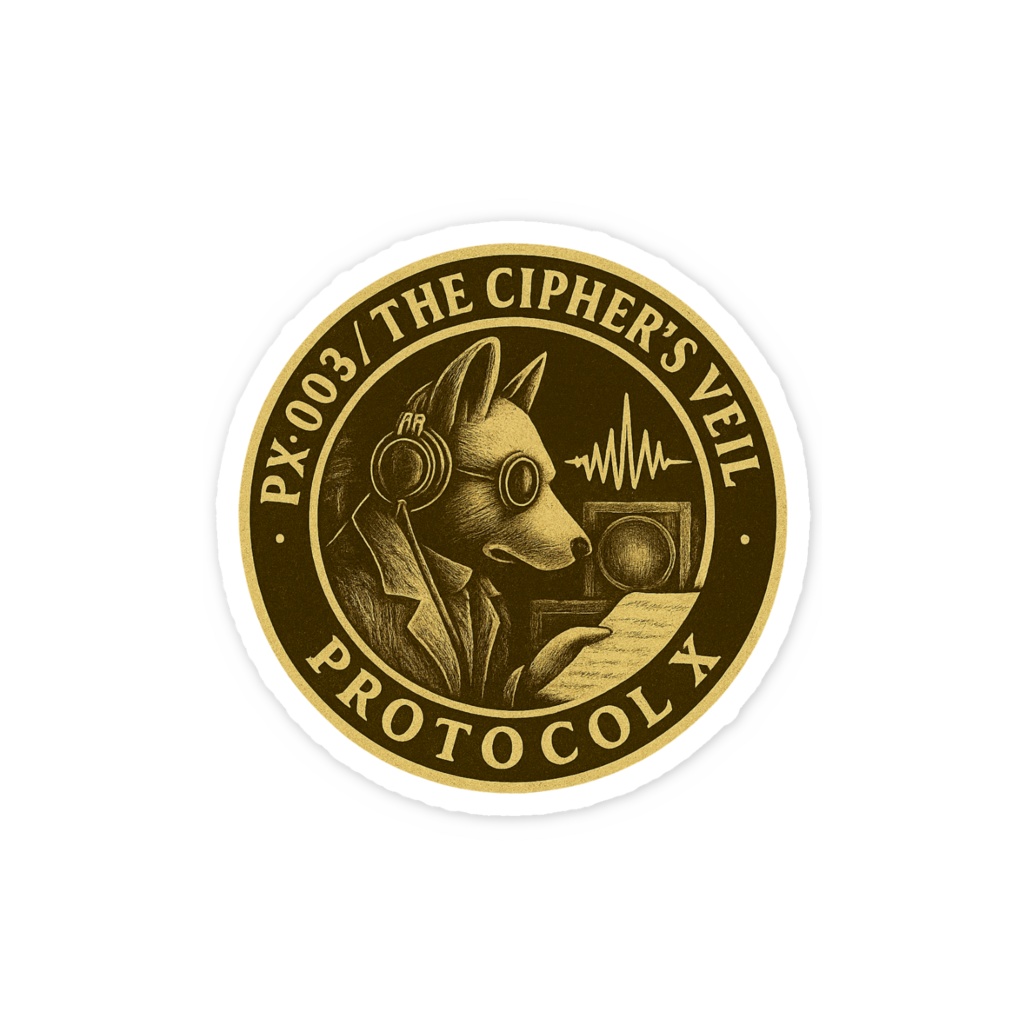 PX-003|The Cipher’s Veil – PROTOCOL X ステッカー