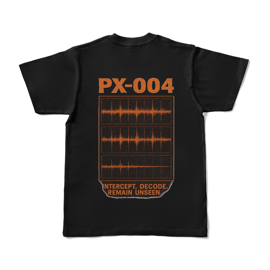 PX-004 "THE SILENT CONCORD" ヴィンテージブラックTシャツ