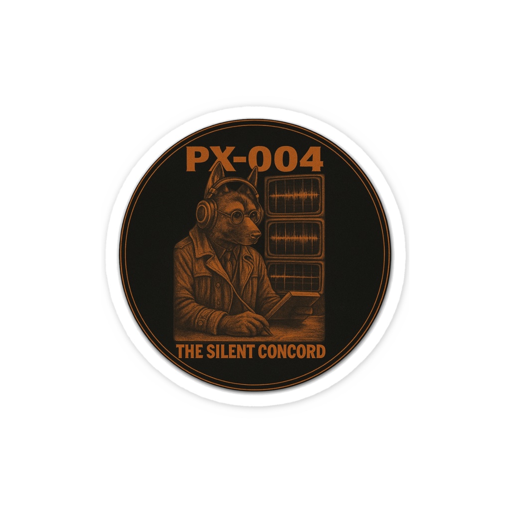 PX-004 ― THE SILENT CONCORD / Circular Sticker (サイレント・コンコード 円形ステッカー)