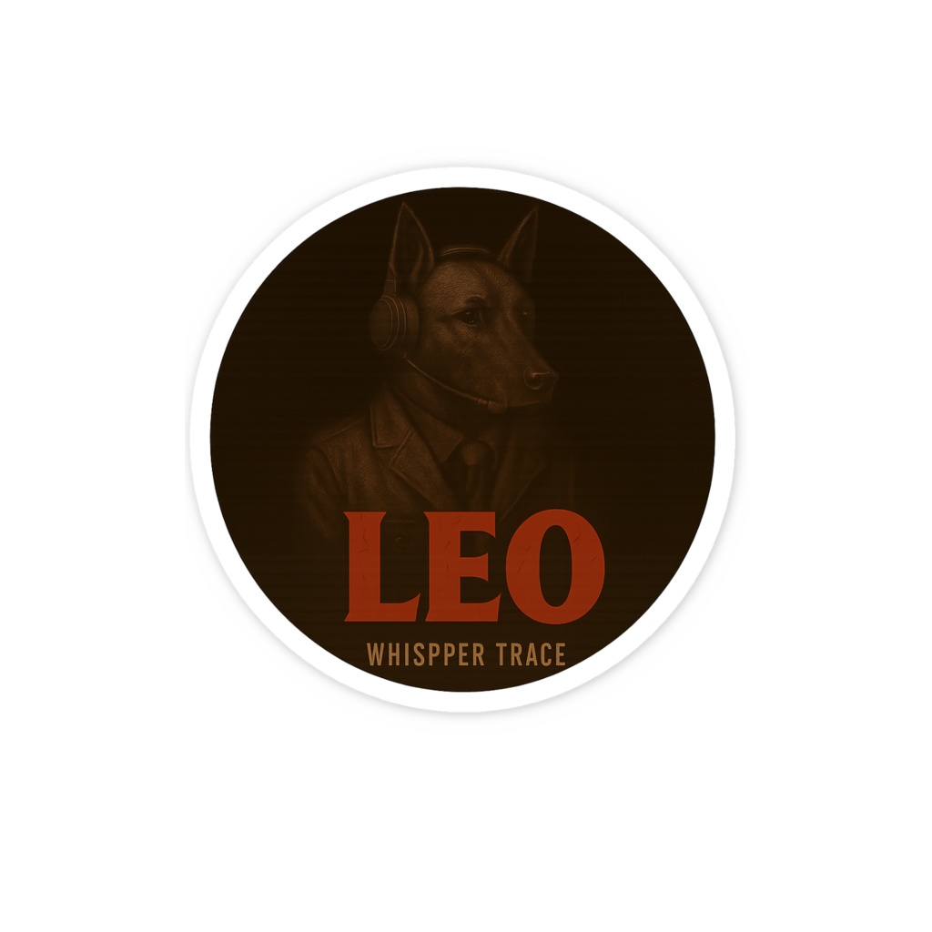 LEO – Whisper Trace Circle Sticker