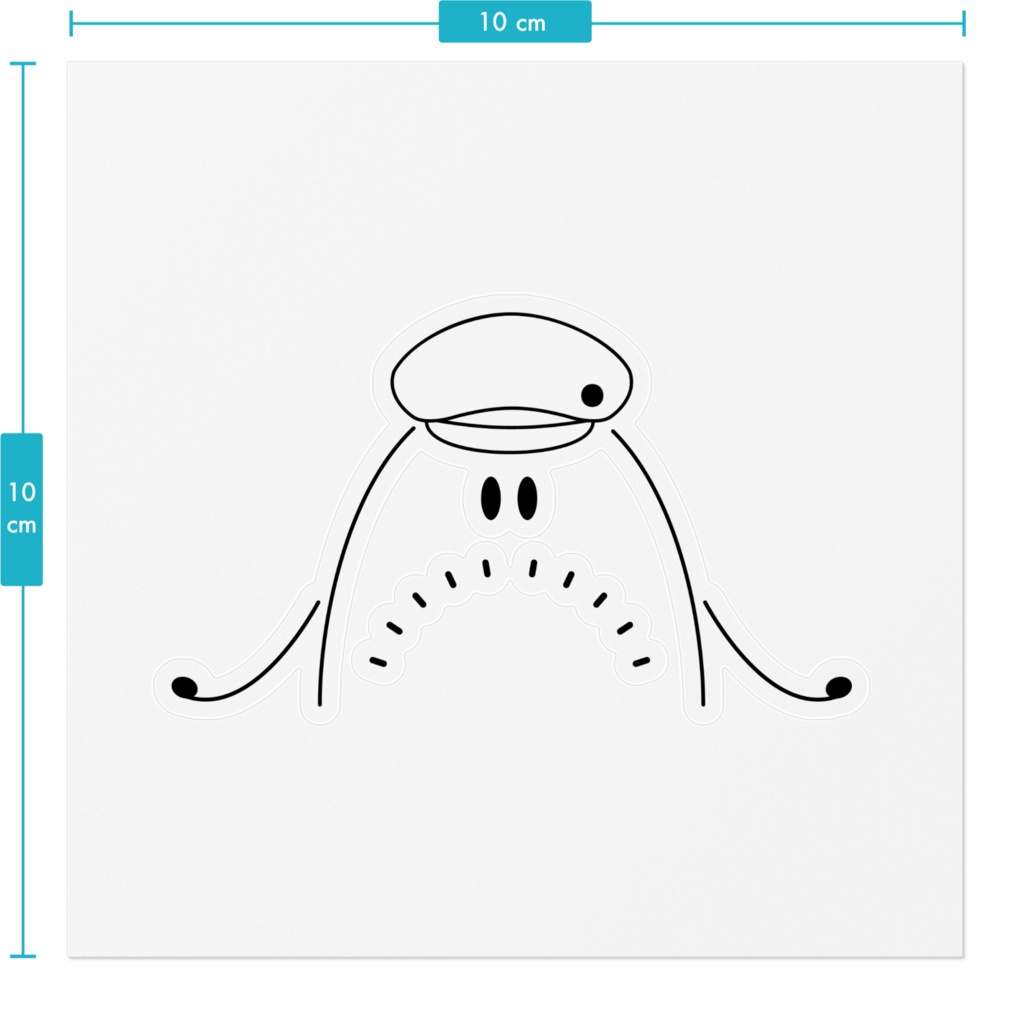 影帽子のステッカー