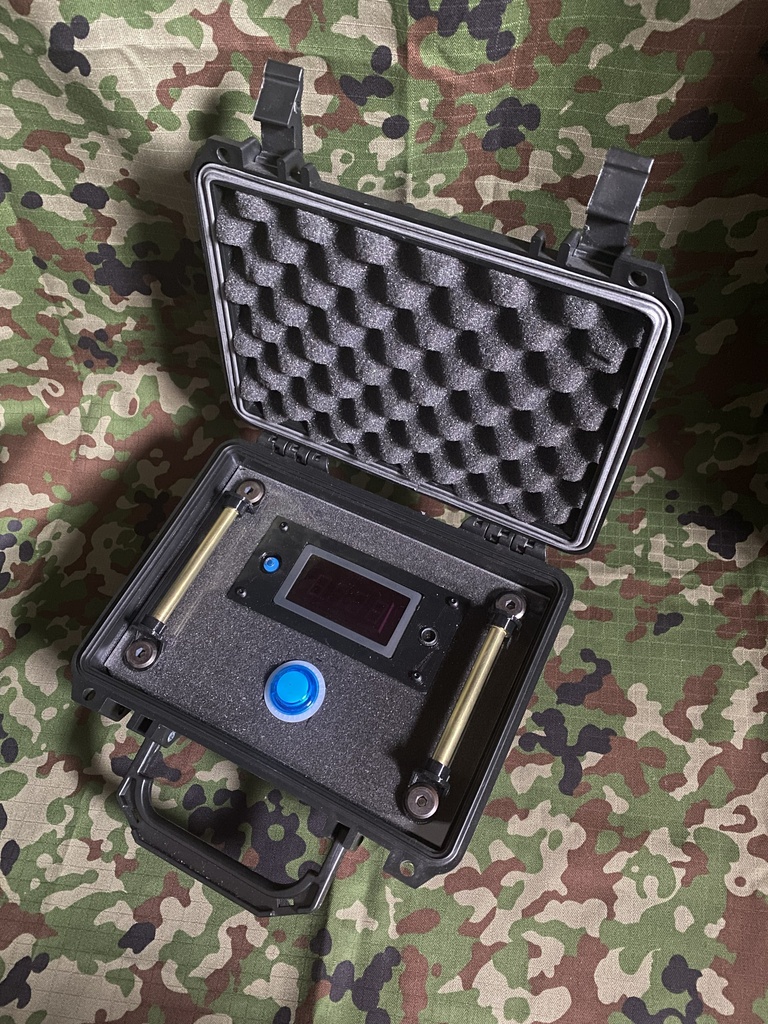 【ミリタリー・サバゲー用】青色LED発光ギミック付き タクティカルカウントボックス（ヒットカウンター）