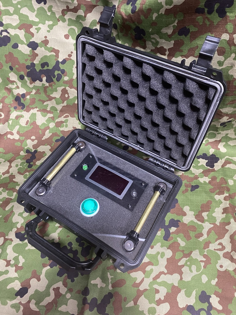 【ミリタリー・サバゲー用】緑色LED発光ギミック付き タクティカルカウントボックス（ヒットカウンター）