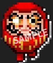 【pictSQUARE用アバターデータ】足の生えただるま（ドット絵素材）