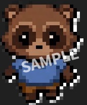 【pictSQUARE用アバターデータ】普通のたぬき（ドット絵素材）