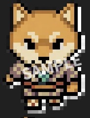 【pictSQUARE用アバターデータ】きりっ！和服柴犬（ドット絵素材）