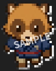 【pictSQUARE用アバターデータ】職人たぬき（ドット絵素材）