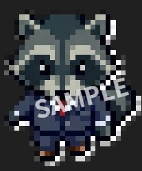 【pictSQUARE用アバターデータ】スーツのたぬき？ではない（ドット絵素材）