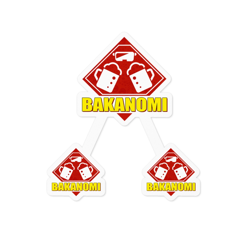 【BAKANOMIグッズ】BAKANOMI 切断知育ステッカー 2サイズ版