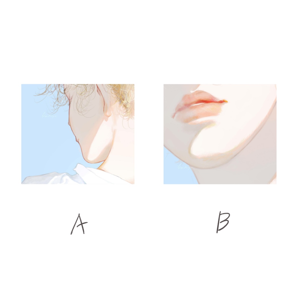 水色/色紙サイズポスター