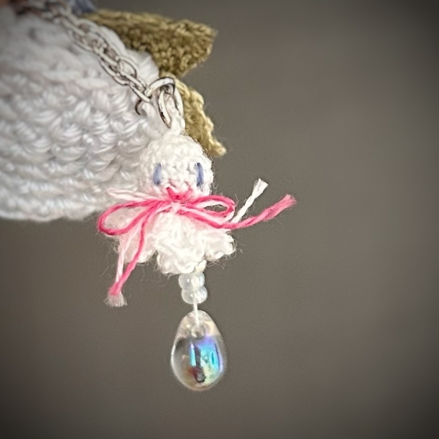 紫陽花ポシェットwithてるてるちゃん(青)