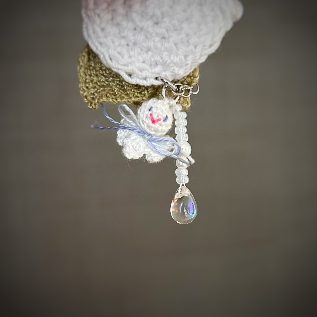 紫陽花ポシェットwithてるてるちゃん(薄ピンク)
