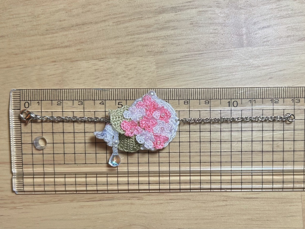 紫陽花ポシェットwithてるてるちゃん(濃ピンク)