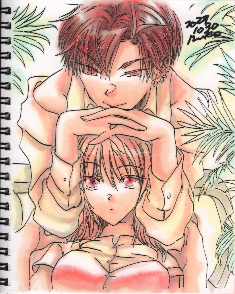 【FGO】スケブ丸ごと1冊 直筆絵【高杉晋作】【2枚だけ高ぐだ♀】