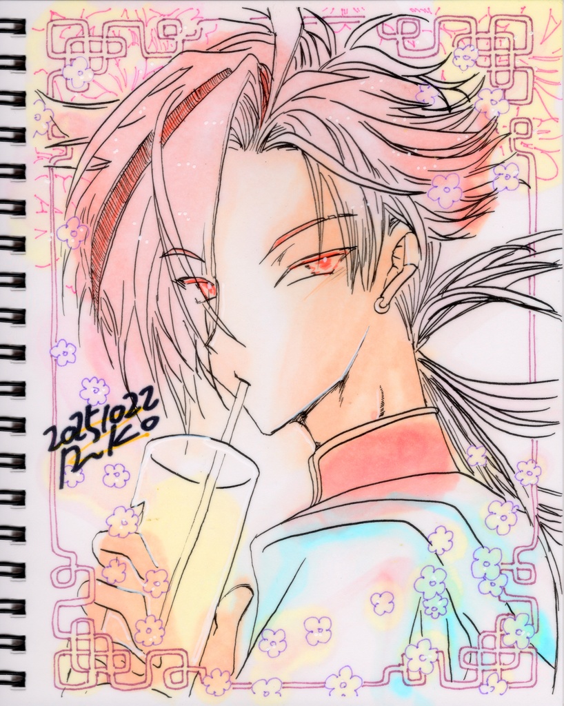 【FGO】スケブ丸ごと1冊 直筆絵【高杉晋作】