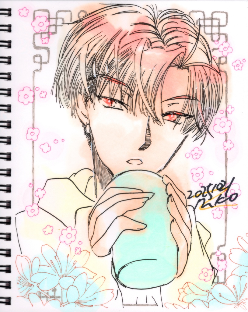 【FGO】スケブ丸ごと1冊 直筆絵【高杉晋作】