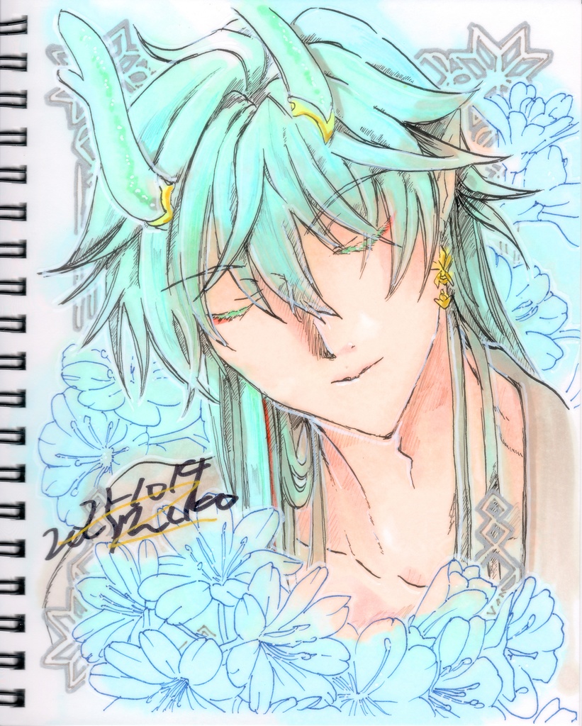 【崩壊スターレイル】スケブ丸ごと1冊 直筆絵【丹恒】【飲月】【騰荒】