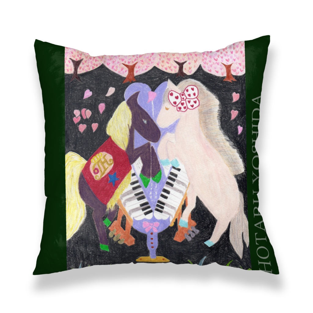 馬 連弾 クッションカバー