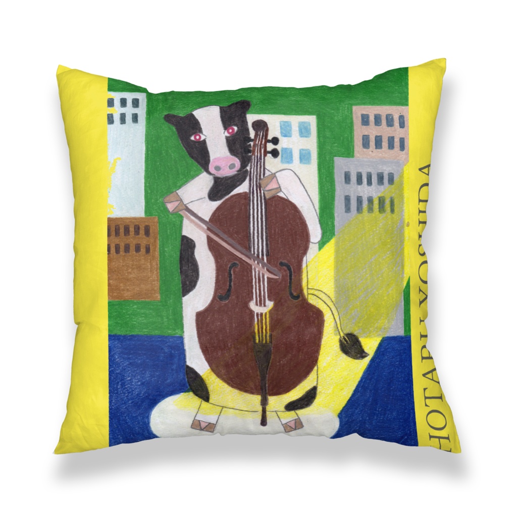 牛チェロ クッションカバー