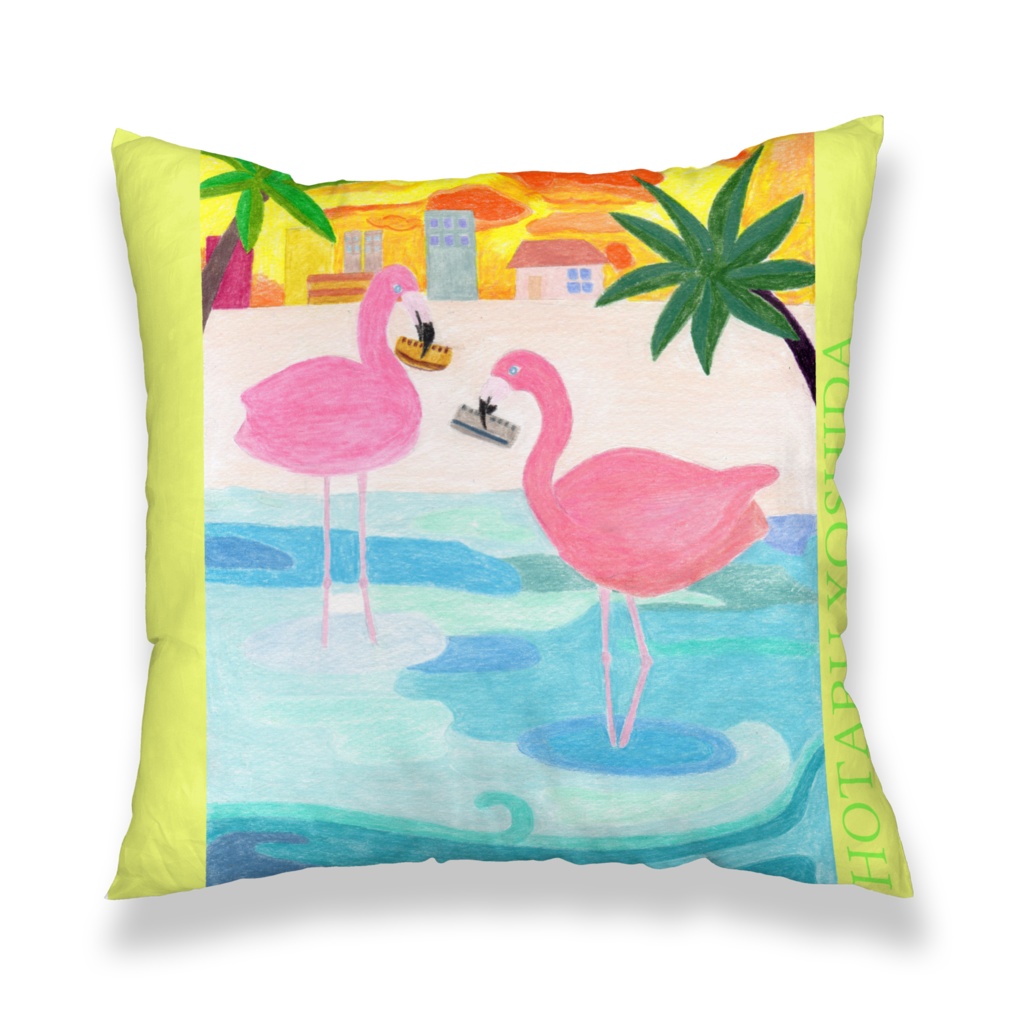 フラミンゴ クッションカバー