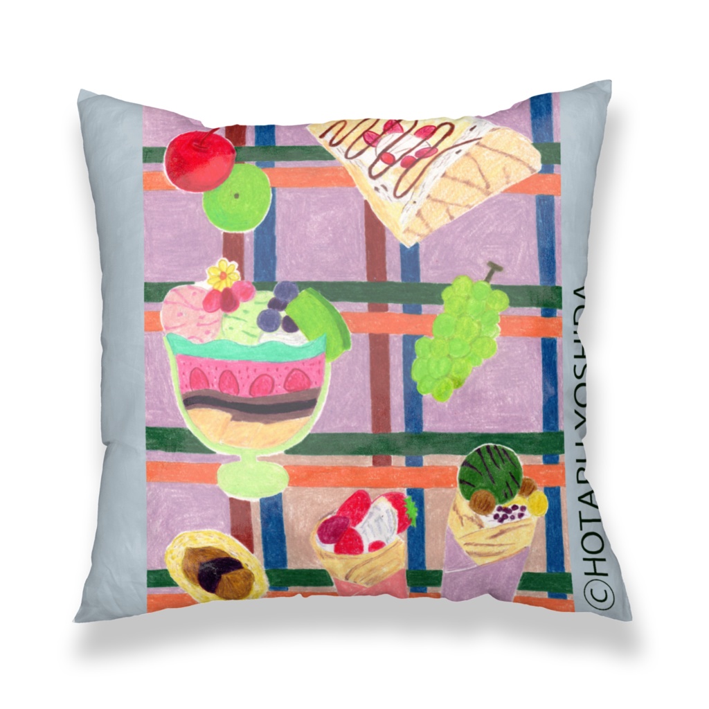 クレープ、パフェ クッションカバー