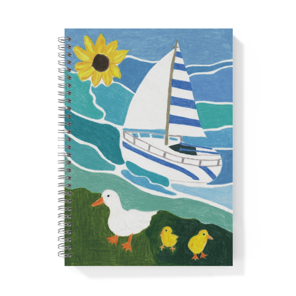 青の波間のひととき　リングノート