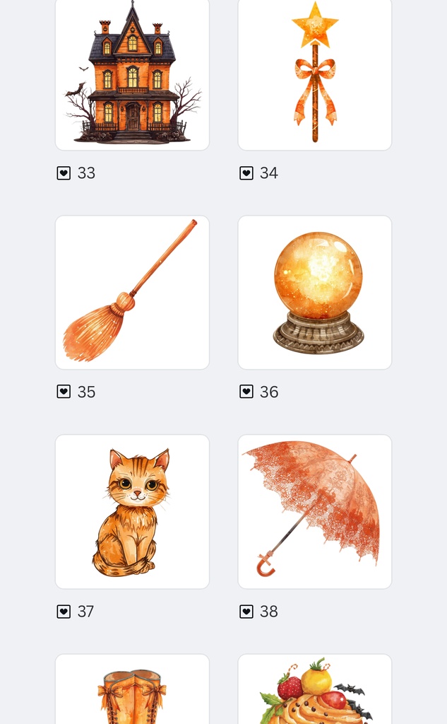 Halloween(ハロウィーン・ハロウィン)パープル × ブラック × オレンジ豪華3カラーセット(背景透過PNG)