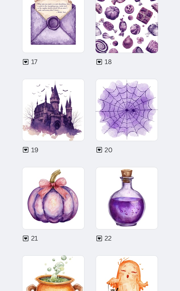 Halloween(ハロウィーン・ハロウィン)パープル × ブラック × オレンジ豪華3カラーセット(背景透過PNG)