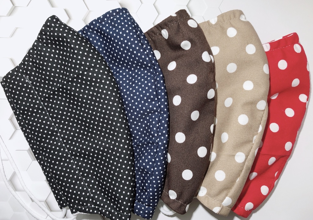 立体マスク ドット柄 同時購入4枚まで 生鮮市場 グッズ店 Booth
