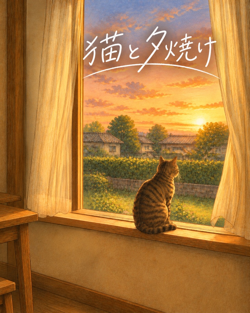 短編絵本『猫と夕焼け』