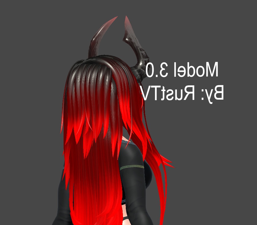 RTV Amanda Hair From Scratch By RustTV - VRChat, Blender, FBX.